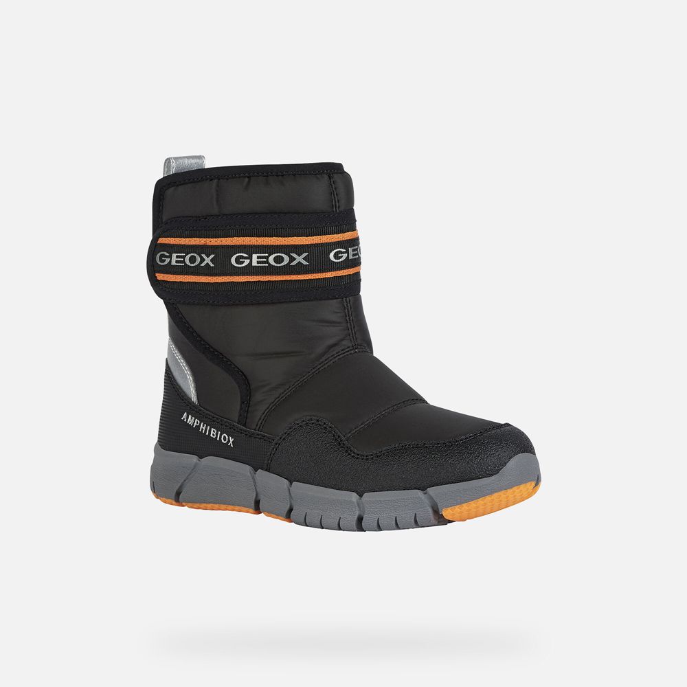 Bottes Geox Flexyper Abx - Noir/Orange - Garcon 260189-ZJK